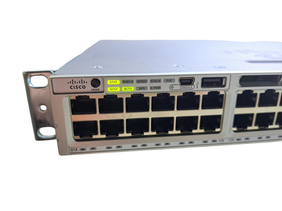 Cisco WS-C3850-48F-L V07 | 48-Port Gigabit PoE+, 4x SFP Switch w/ 1x 1100WAC