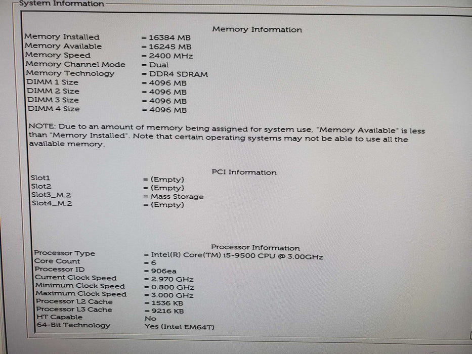 DELL Optiplex 5070 SFF i5-9500 16GB RAM 256GB NVME 1TB HDD DVDRW NO OS
