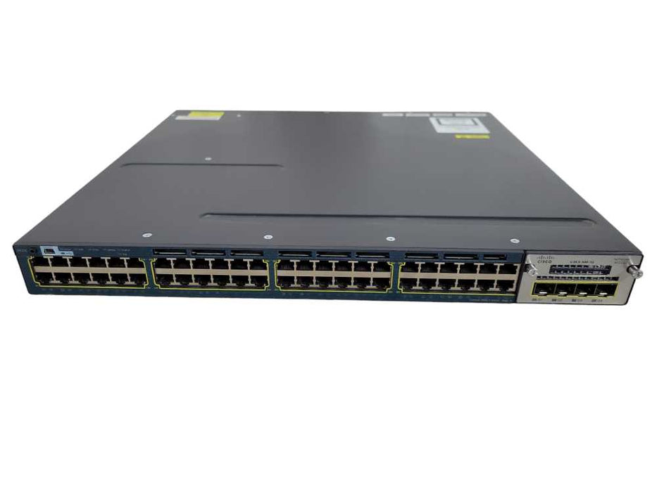 Cisco WS-C3560X-48P-S, 48-Port Gigabit PoE+ Switch, W/ C3K-NM-1G !