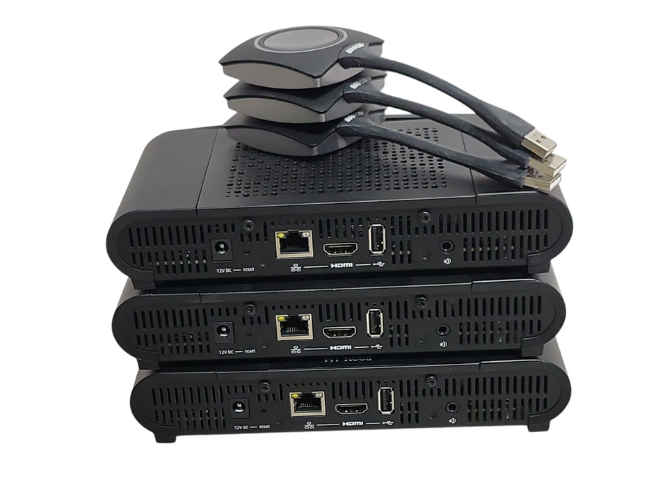 Lot of 3x Barco ClickShare CS-100 Presentation System R9861510 w/ 3 Buttons _