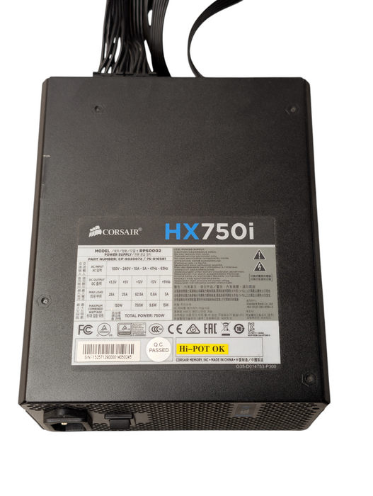 Corsair HX750i 750W Fully Modular Computer PSU RPS0002 -