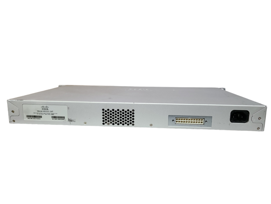 Cisco Meraki MS220-24P, 24-Port Gigabit PoE Switch, 4x SFP, Unclaimed