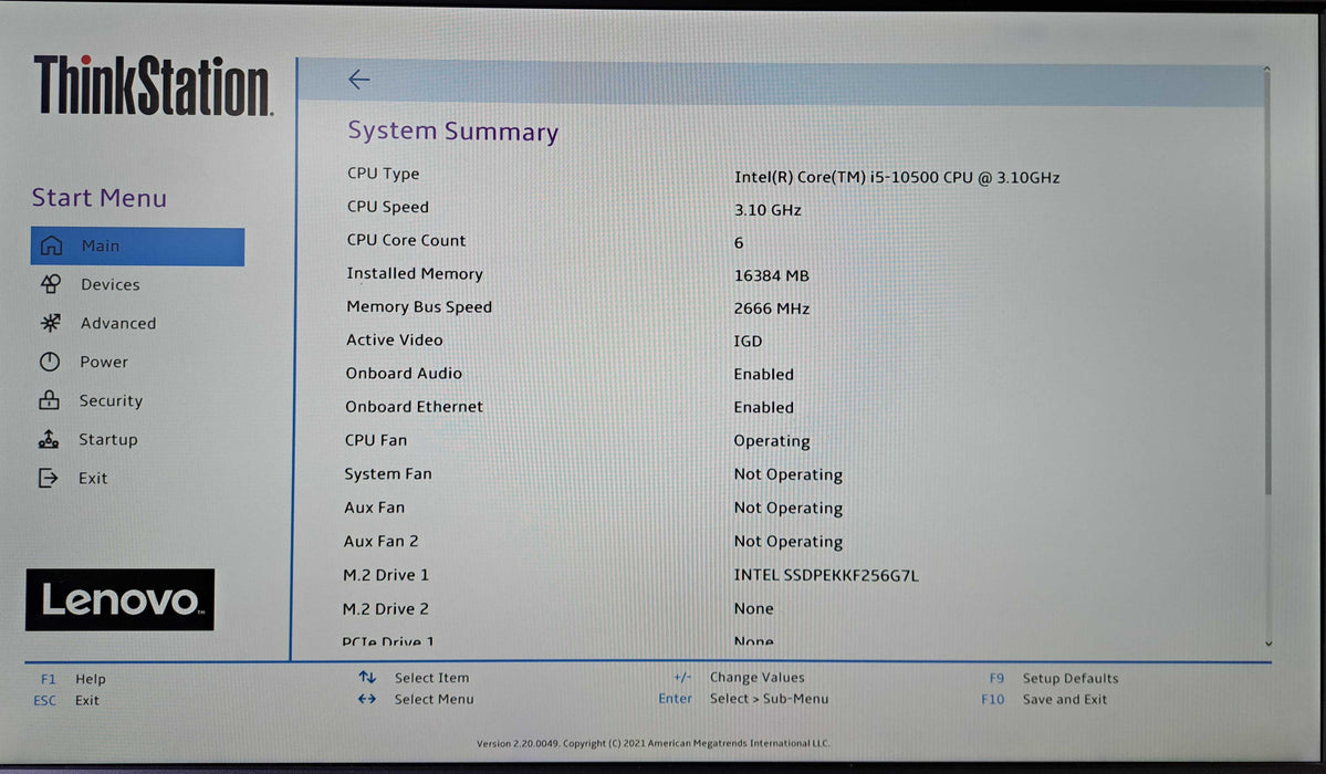 Lenovo ThinkStation P340 SFF | Intel Core i5-10500, 16GB DDR4, 256GB NVMe )