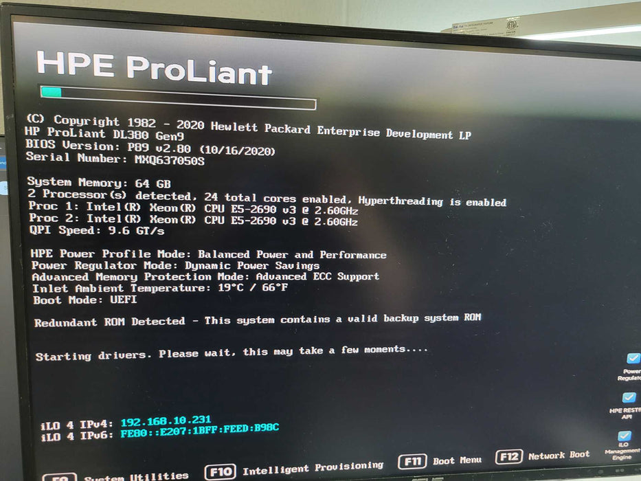 HP ProLiant DL380 Gen9 - 2x E5-2690 v3 64GB DDR4 P440ar 2x500W PSU %