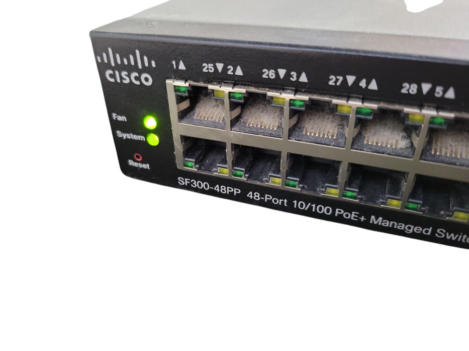 Cisco Small Business SF300-48PP 10/100 PoE+ Managed Network Switch !