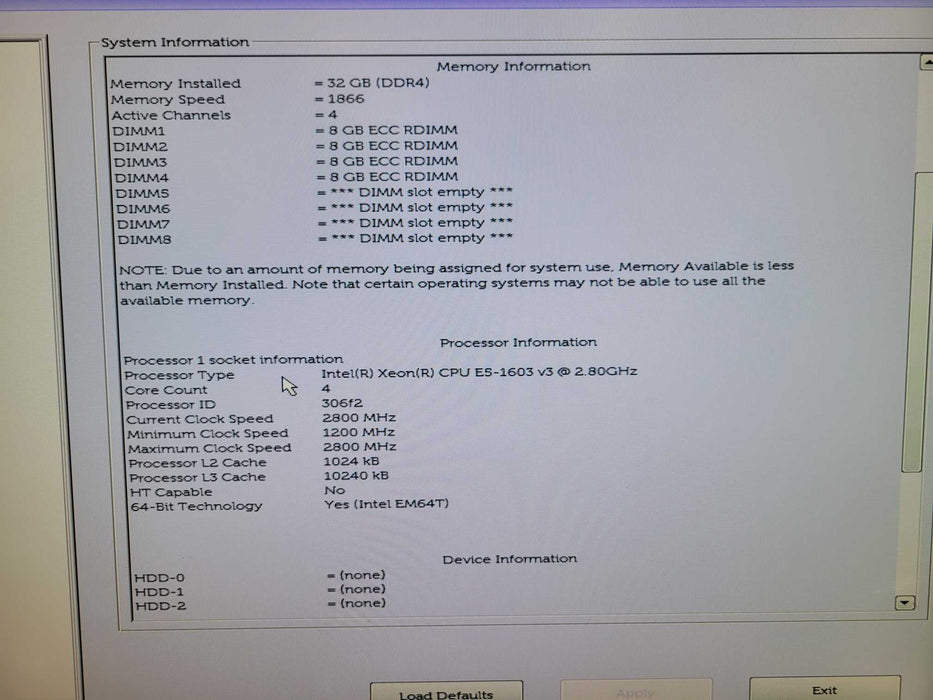 Dell Precision T5810 - Xeon E5-1603 v3 32GB DDR4 NO HDD 685W PSU %