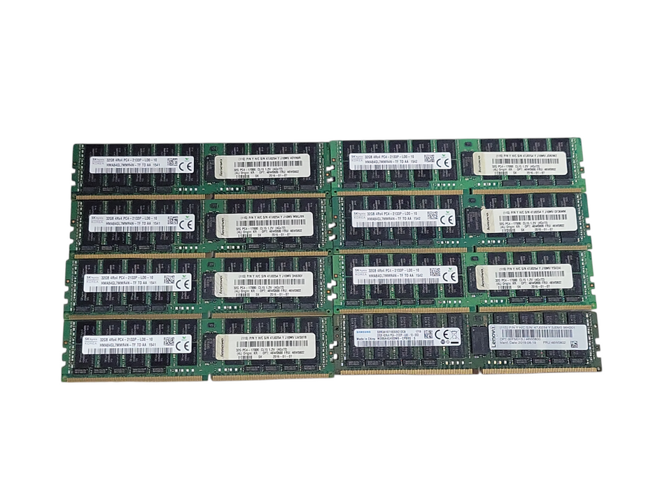 Lot of 8x (7x Skhynix 1x Samsung) 32GB PC4-2133P-LD0 DDR4 Server RAMs, See  _