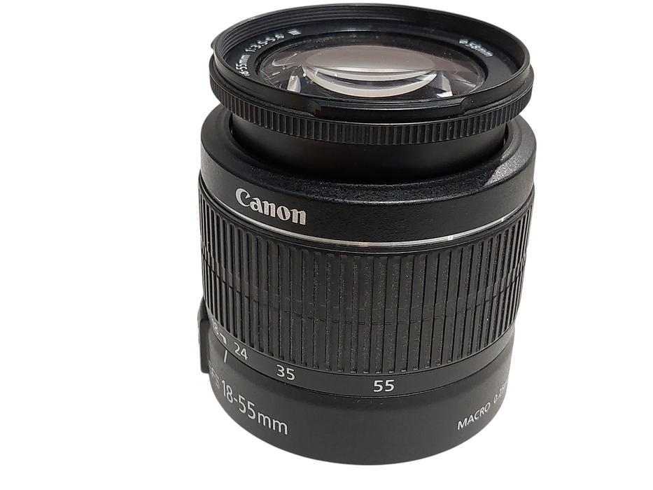 Canon Zoom Lens EF-S  18-55mm   1:3.5-5.6  58mm Macro 0.25m/0.8ft  =