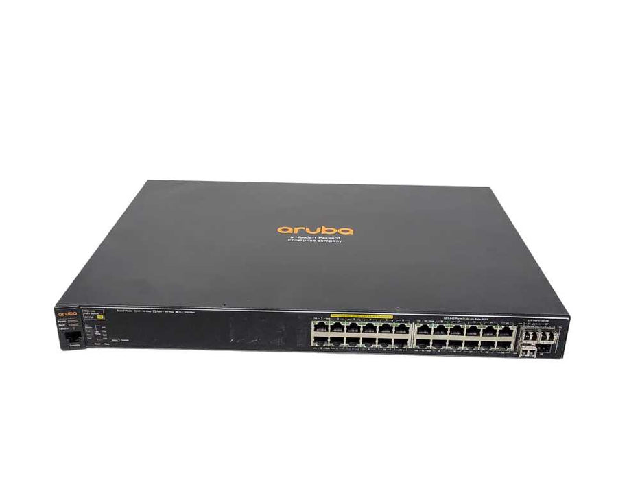 HPE Aruba 2530-24G PoE+ 24-Port Gigabit Ethernet Switch J9773A, No Ears _