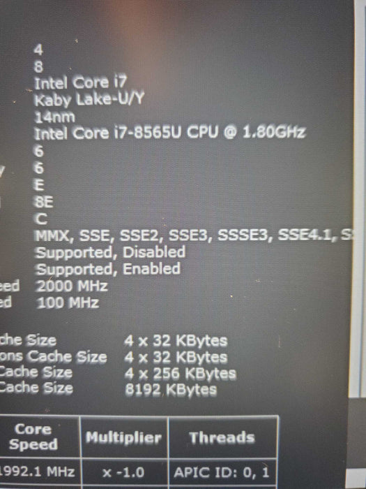 Lenovo ThinkPad E590 15.6" Intel Core i7-8565U 16GB DDR4 256GB NVME 1TB HDD  Lap200