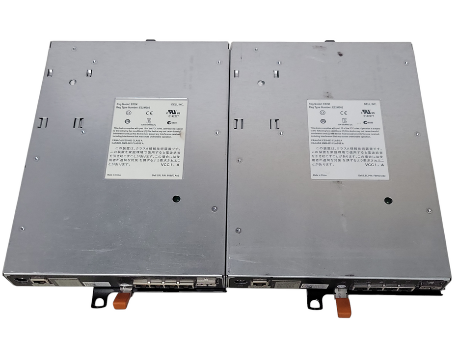 lot of 2x Dell 037JPX E02M002 4-Port iSCSI Controllers  !