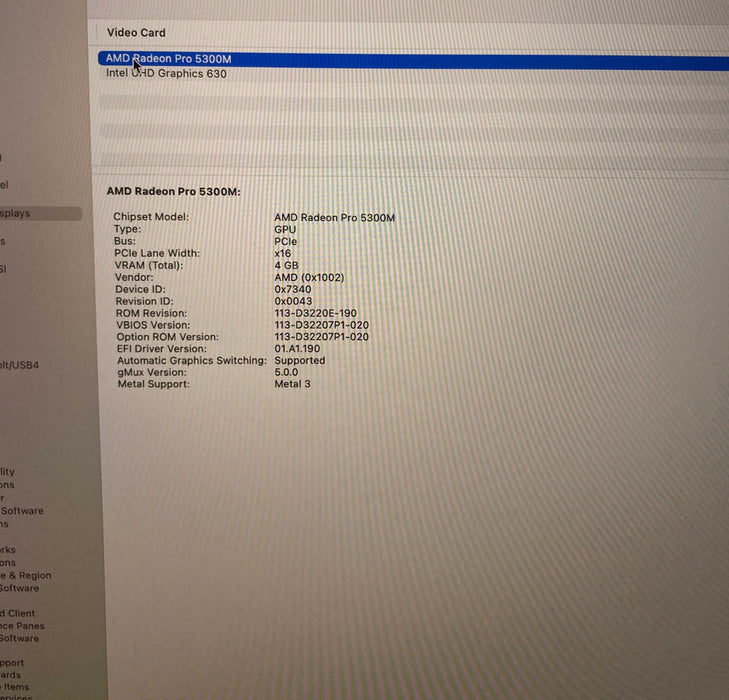 Apple MacBook Pro 16' 2019 i9-9980HK 32GB 512SSD Radeon Pro 5300M 4GB  READ