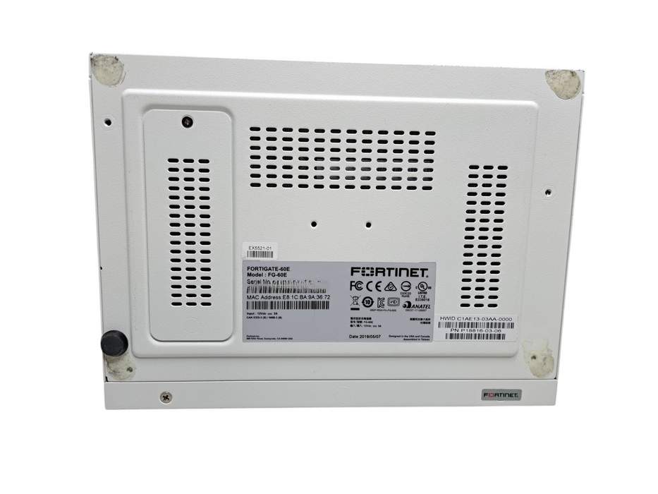 Fortinet FortiGate FG-60E Network Security Firewall w/ Power Adapter *READ* )