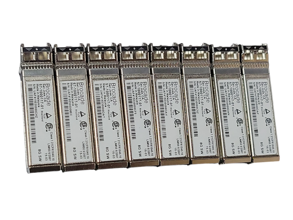 Lot of 8x Brocade 57-1000117-01 8G SW Transceiver Modules Q_