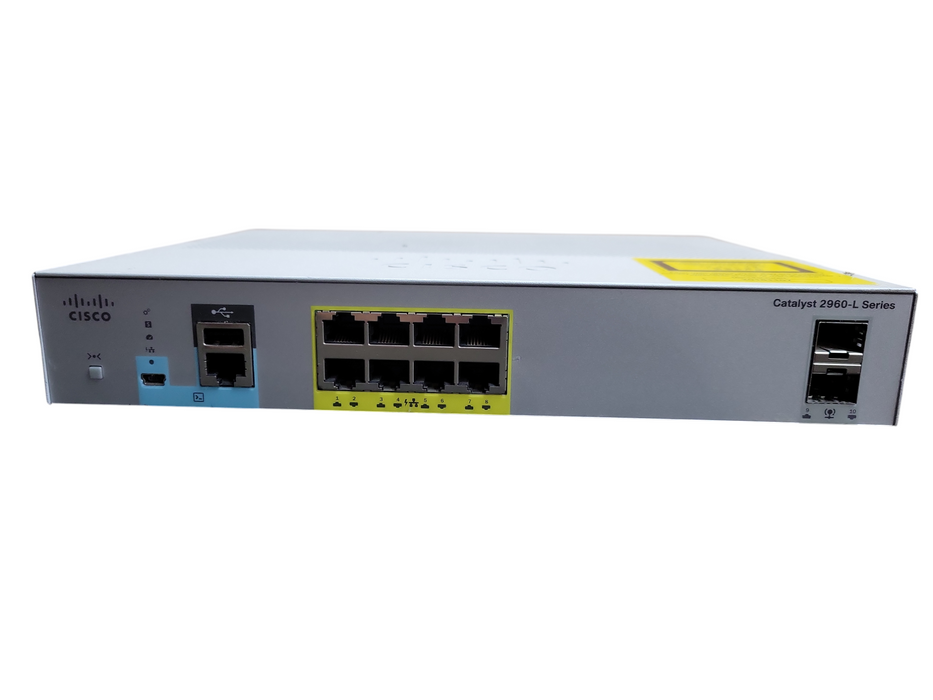 Cisco WS-C2960L-8PS-LL | 8-Port Gigabit PoE+ 2x SFP Silent Managed Switch !