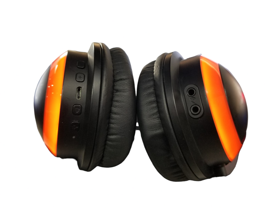 Brookstone wired Cat Ear Headphones w/ LED Lights and Case.