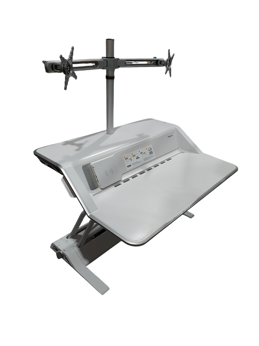 Fellows Ergonomic Dual Mount Monitor Stand Desk Docking Station  =