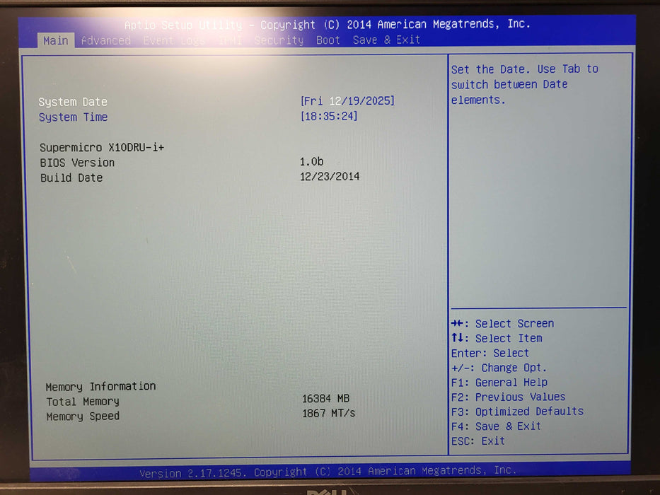 Supermicro X10DRU-i+ 2x Xeon E5-2650v3 2.20GHz, 16GB DDR4 AVAGO 3108 2x750 $