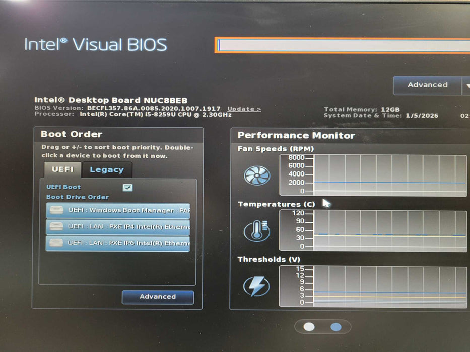 Intel NUC NUC8BEB Mini PC i5-8295U|12gb DDR4 RAM|250gb NVMe !