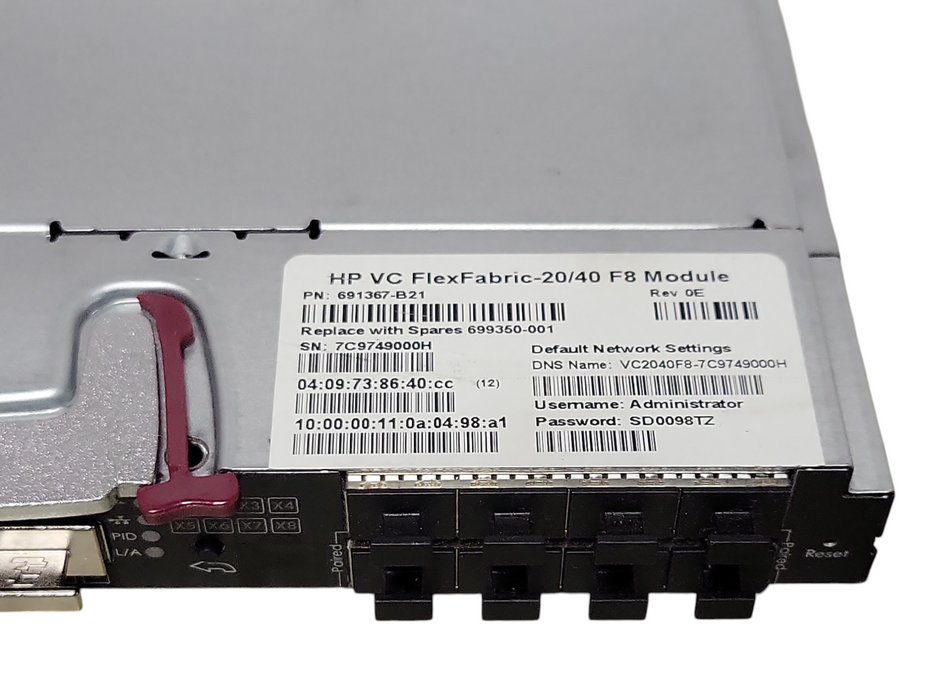 HP BLc VC FlexFabric-20/40 F8 Module 699350-001  _