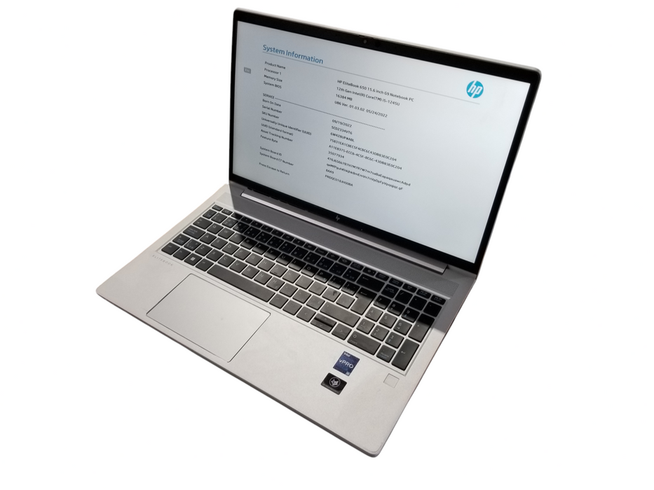 HP EliteBook 650 G9 Core i5-1245U@1.60GHz vPRO 16GB DDR5 256GB SSD *READ*  Lap200