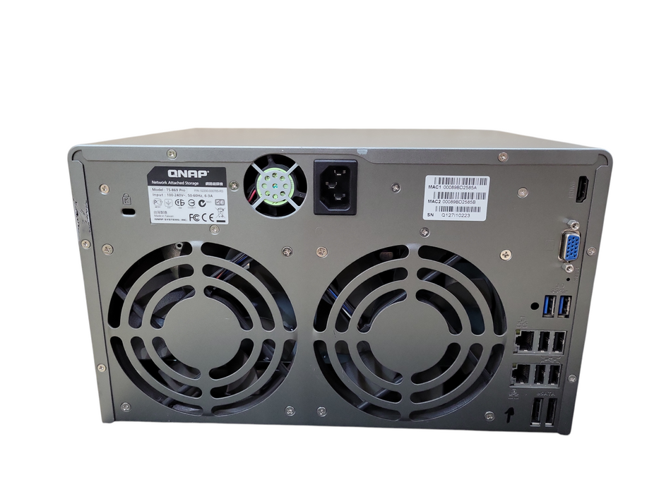 QNAP TS-869 Pro 8-Bay NAS Storage Array w/ 6x 2TB HDD !