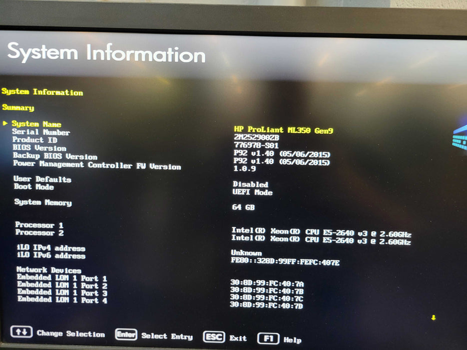 HP ProLiant ML350 Gen9 - 2x Xeon E5-2640 v3 | 64GB RAM | NO HDD | P440ar %