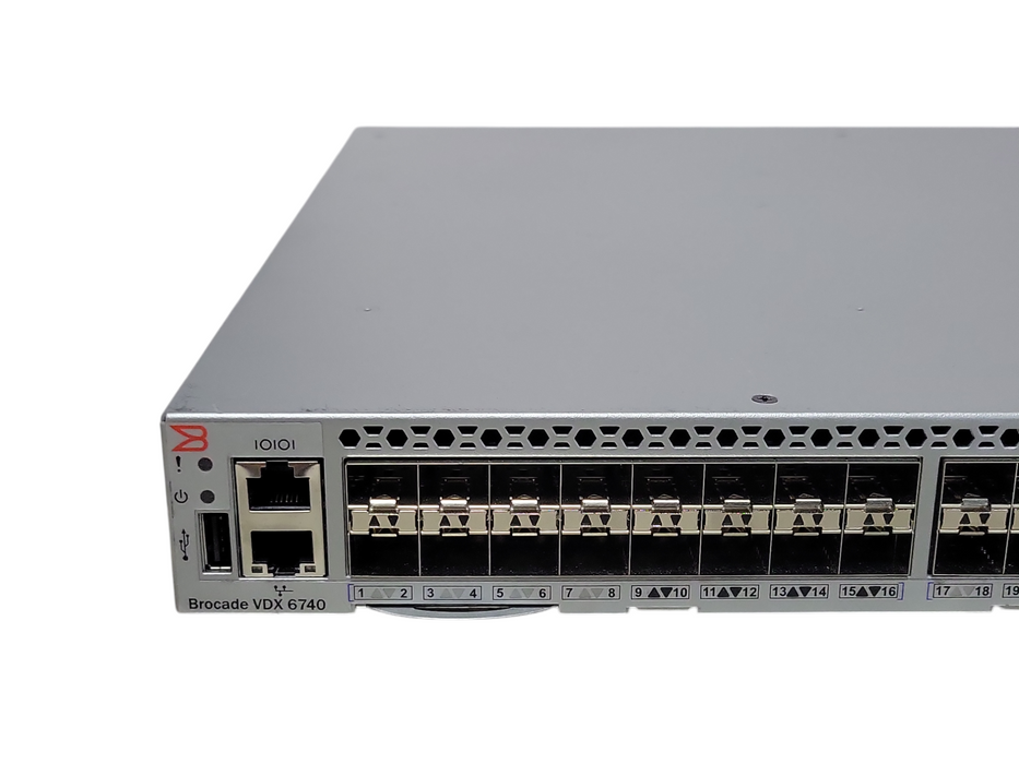 Brocade VDX 6740 BR-VDX6740-48-F 48x 10GbE SFP+ + 4x 40Gb QSFP+ Switch _