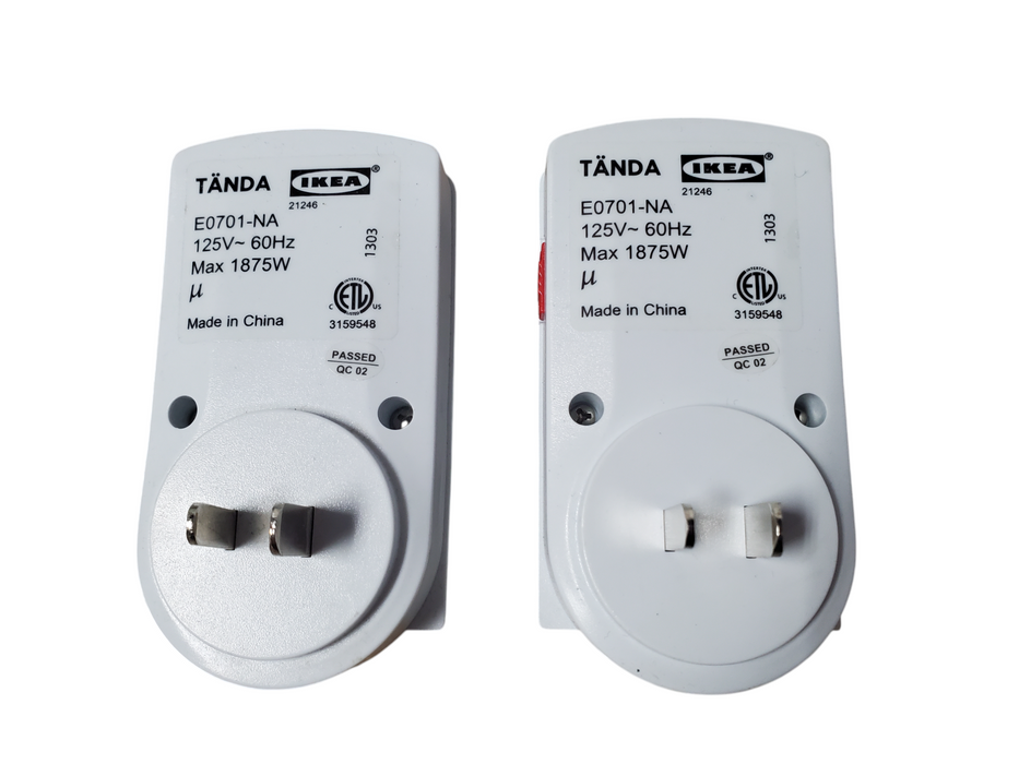 2 Plug-In Mechanical Timers - IKEA TÄNDA Model E0701-NA– 125V / 60Hz 1875W