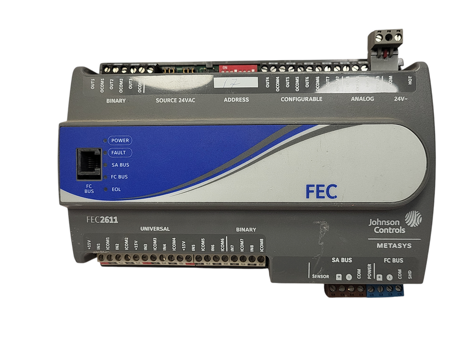 JOHNSON CONTROLS FIELD EQUIPMENT CONTROLLER MS-FEC2611-0ET 24VAC REV. D READ $