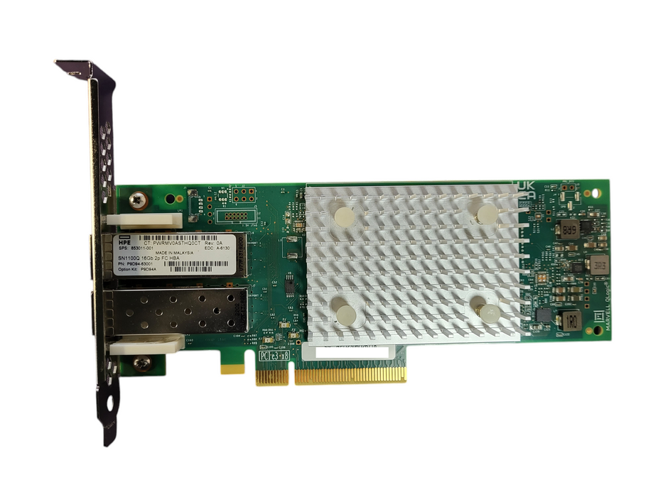 HPE P9D94A SN1100Q 16Gb 2P Dual Port FC HBA 853011-001 QLE2692-HP WITH SFPs $