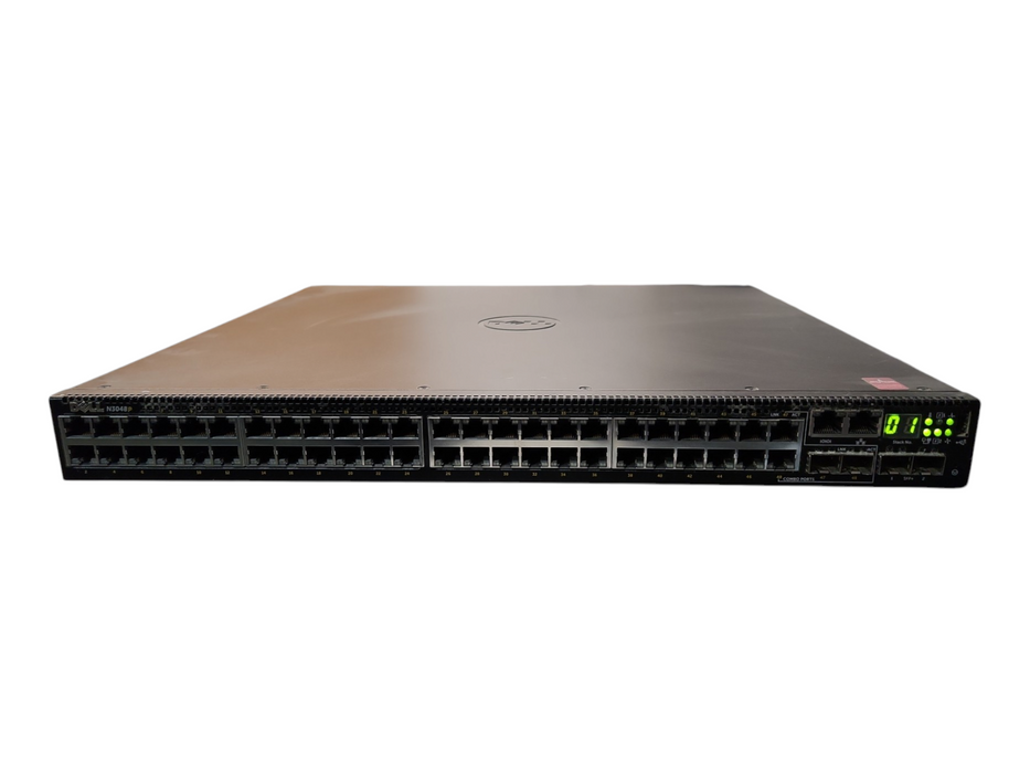 Dell N3048P, 48-Port Gigabit PoE+, 2x 10G SFP+ Managed Switch, 1x 1100W PSU