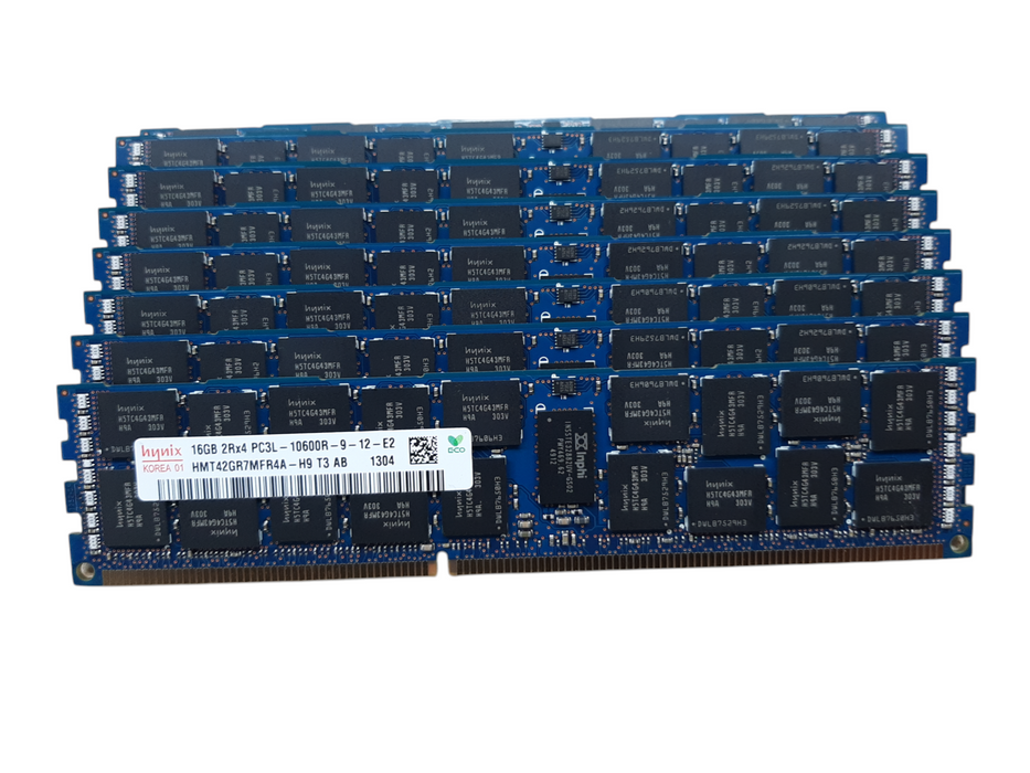 Lot 8x Hynix 16GB 2Rx4 PC3L - 10600R-9-12-E2, HMT42GR7MFR4A-H9 T3 AB