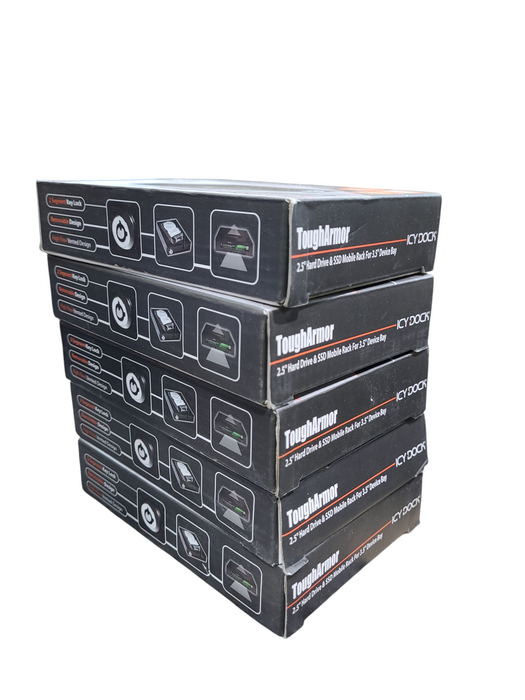 Lot 5x Icy Dock MB991IK-B Tough Armor 2.5in SATA Mobile Rack for 3.5in Q