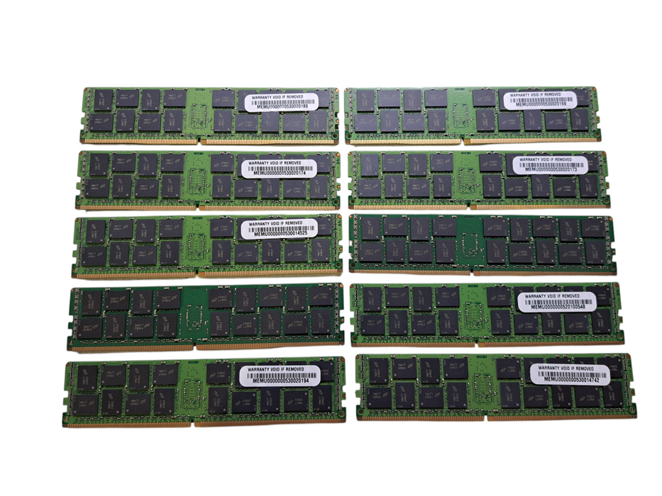 Lot of 10x Micron 16GB 2RX4 PC4-2133P-RBP-10 | DDR4 Server Memory