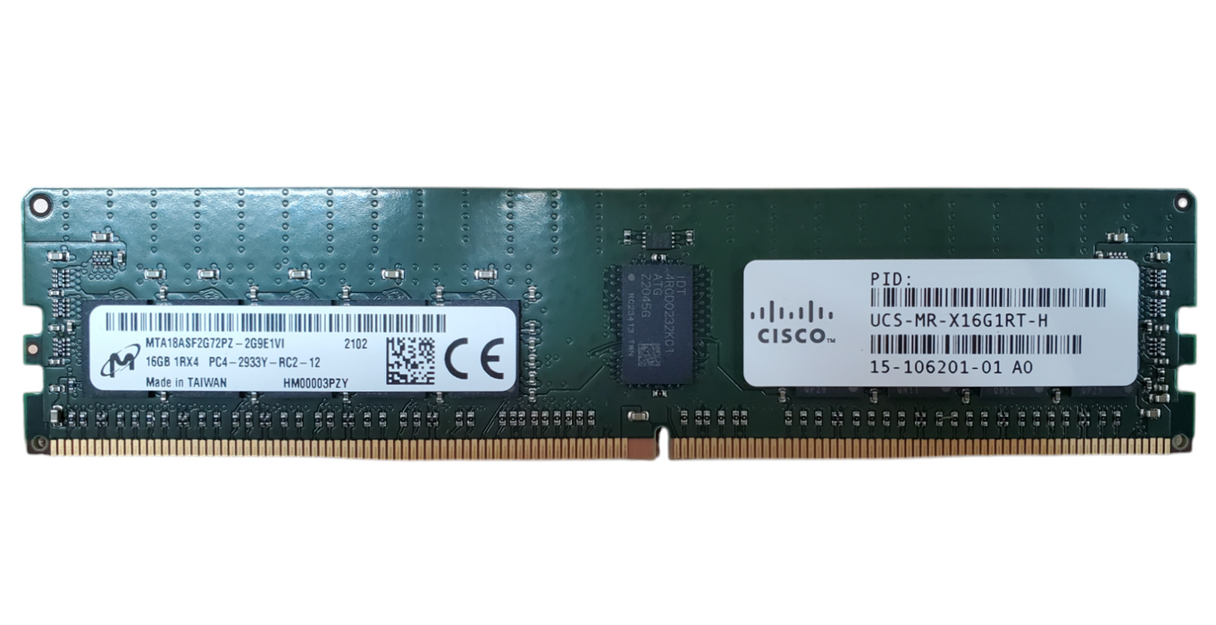 Micron 16GB 1RX4 PC4-22933Y-RC2-12 DDR4 Server RAM Q
