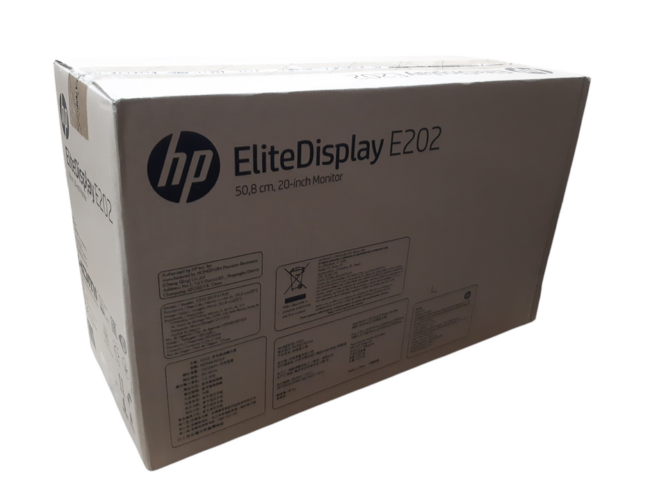 NEW HP Elite Display E202, 20", HDMI, DP, VGA, USB Q