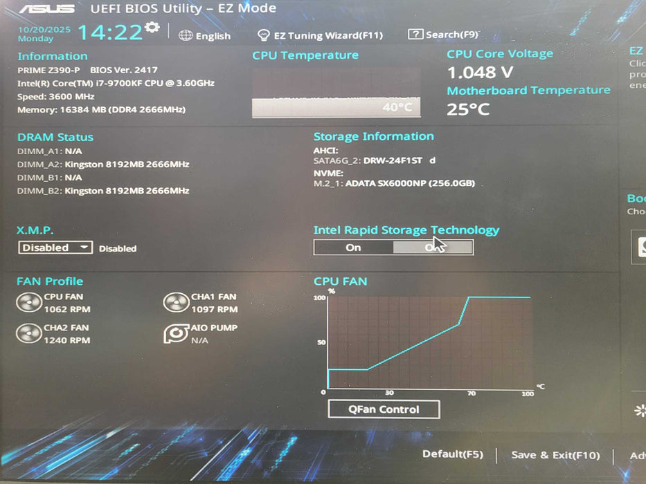 Custom PC ASUS PRIME Z390 i7-9700KF @ 3.60 16GB RAM 256GB NVMe !