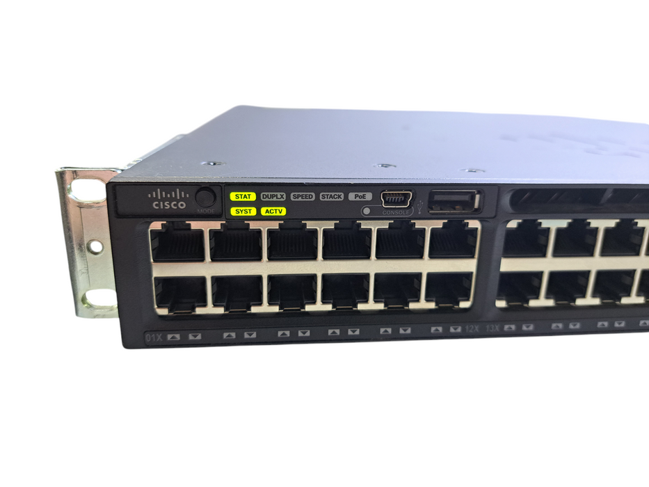 Cisco WS-C3650-48FD-S V05 | 48x Gigabit PoE+, 2x10G SFP+ Switch w/ 2x 1025WAC