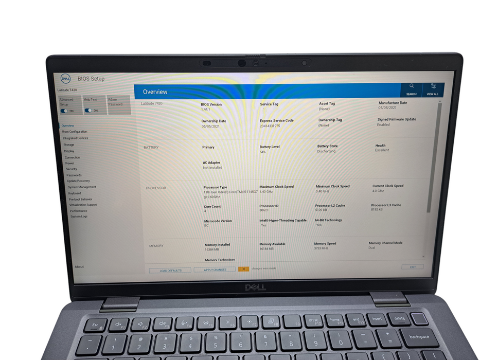 Dell Latitude 7420 | Intel Core i5-1145G7 @2.60GHz, 16GB DDR4, 256GB NVMe ) Lap200