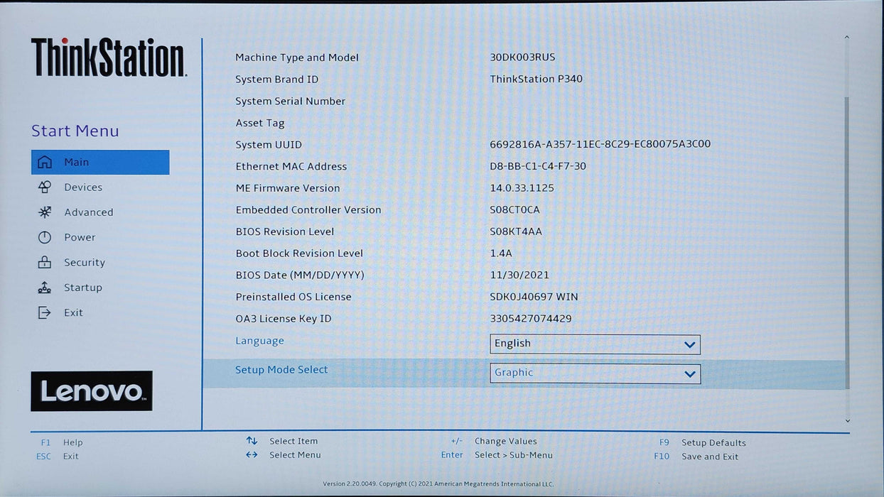 Lenovo ThinkStation P340 SFF, Intel Core i7-10700, 16GB DDR4, 256GB NVMe