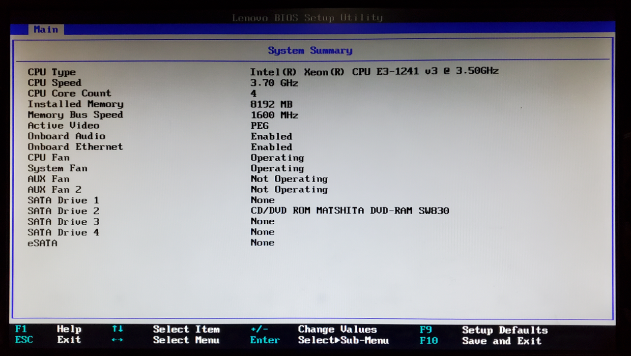 Lenovo ThinkStation P300 Xeon E3-1241 v3 8GB DDR4 K620 - No HDD