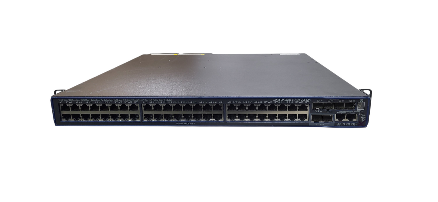 Lot of 42x Hewlett Packard Enterprise 5500-48G-PoE+-4SFP HI Switch – JG542A | READ