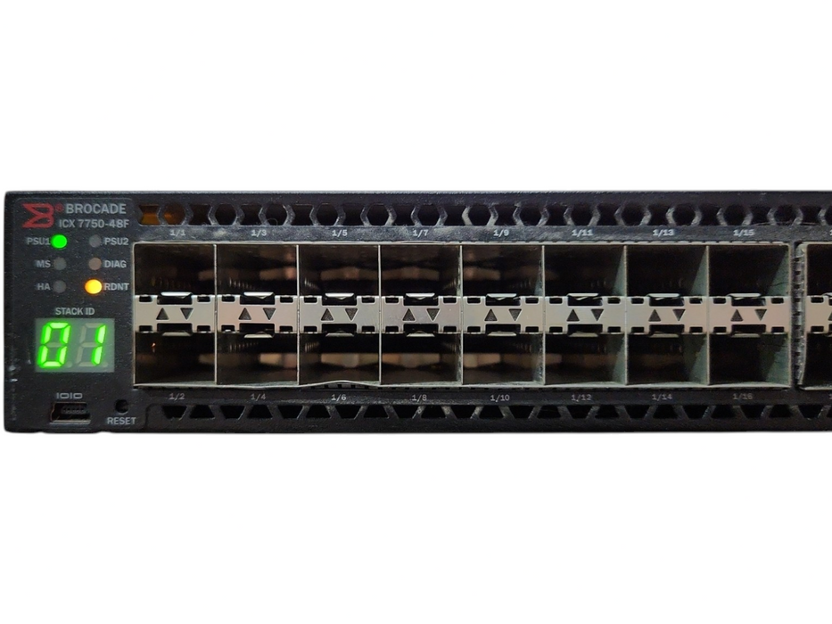 ICX7750-48F Brocade RUCKUS ICX 7750 48 Port SFP+ Switch, READ