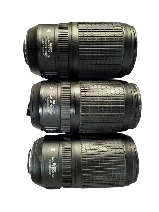 Lot of 3x Nikon AF-S NIKKOR 70-300mm 1:4.5-5.6 G SWM ED VR IF Lens READ $