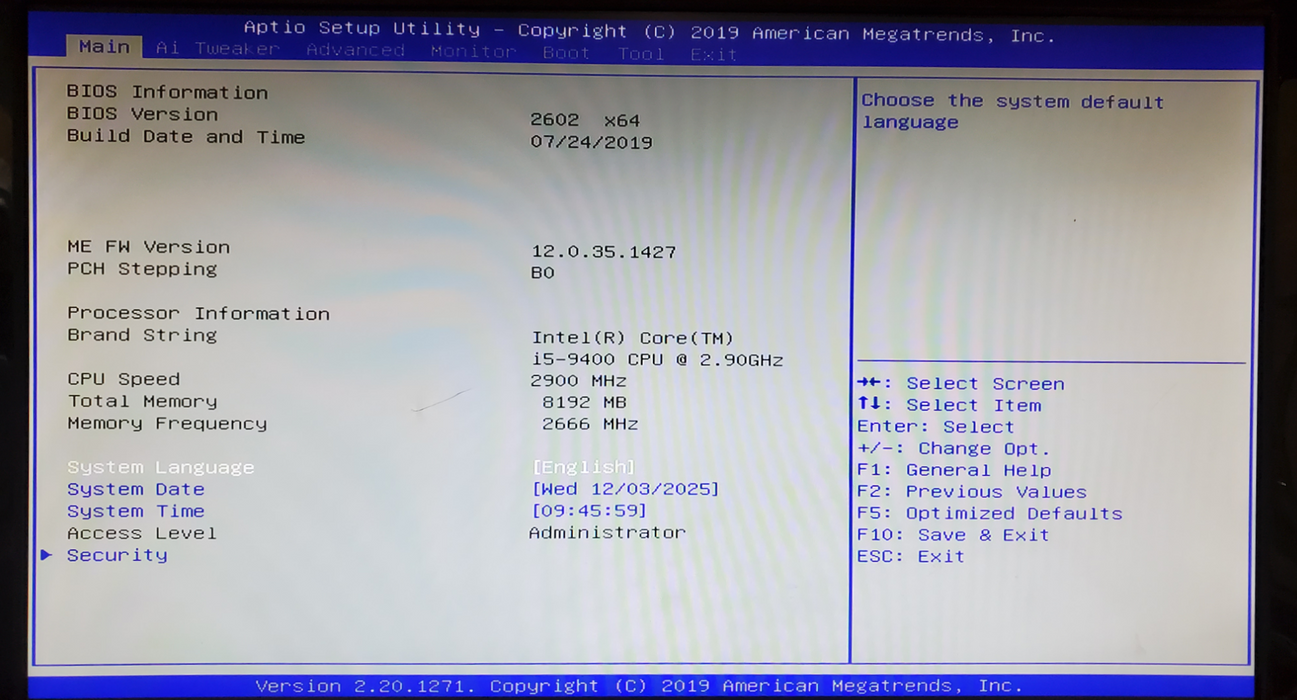 Custom PC | Prime B360M-C, Core i5-9400 8GB DDR4 - No HDD