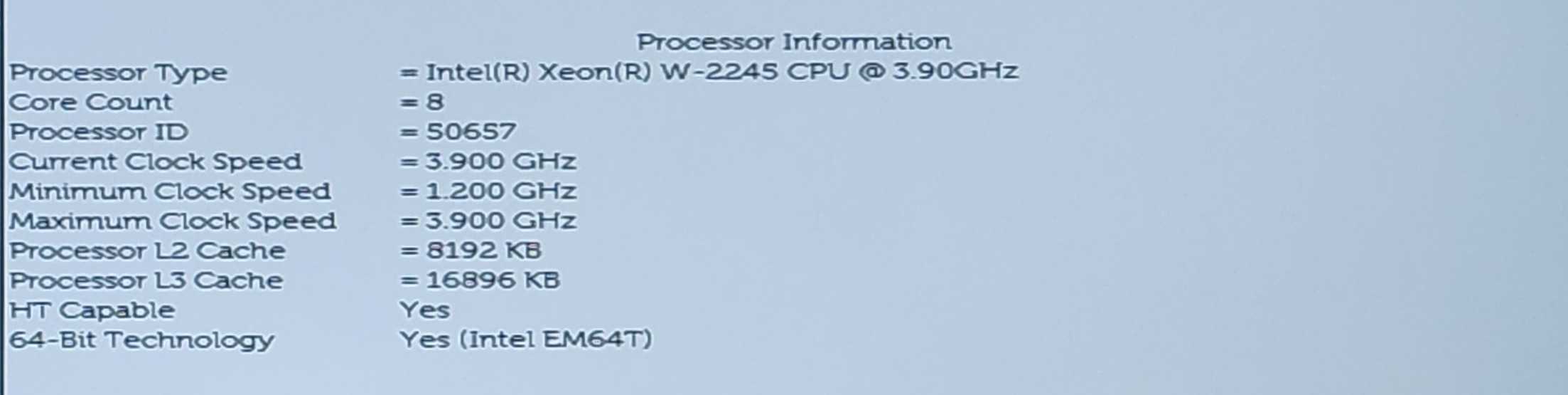 Intel Xeon W-2245 3.90GHz 8-Core LGA2066 16.5MB Server CPU Processor SRH02