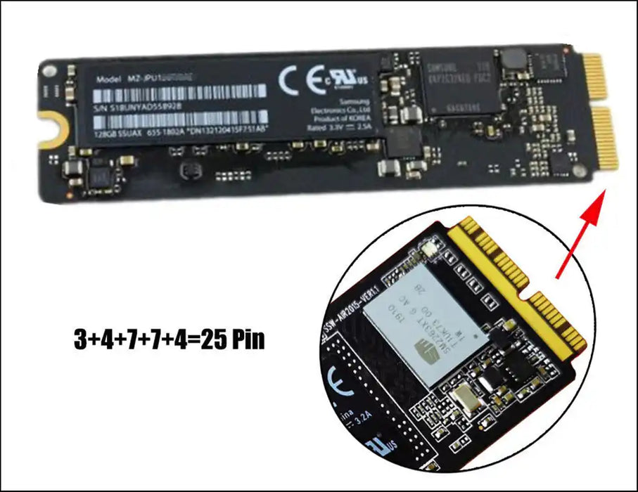 Apple 128GB SSD Samsung MZ-JPV128S/0A2 MacBook Air / Pro A1502 A1398 A1465 A1466 Late 2013, 2014, 2015, 2016, 2017)