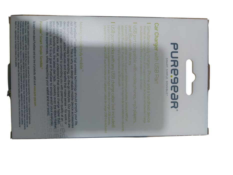 Lot 3x PureGear Car Charger USB iPhone 4/4s/3GS