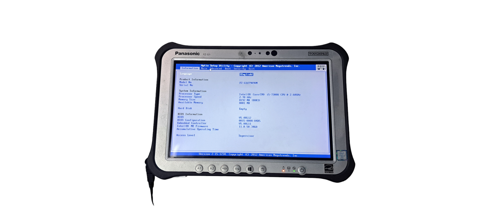 Panasonic Toughpad FZ-G1| i5-7300U|8GB RAM|250GB SSD W/ Adapter